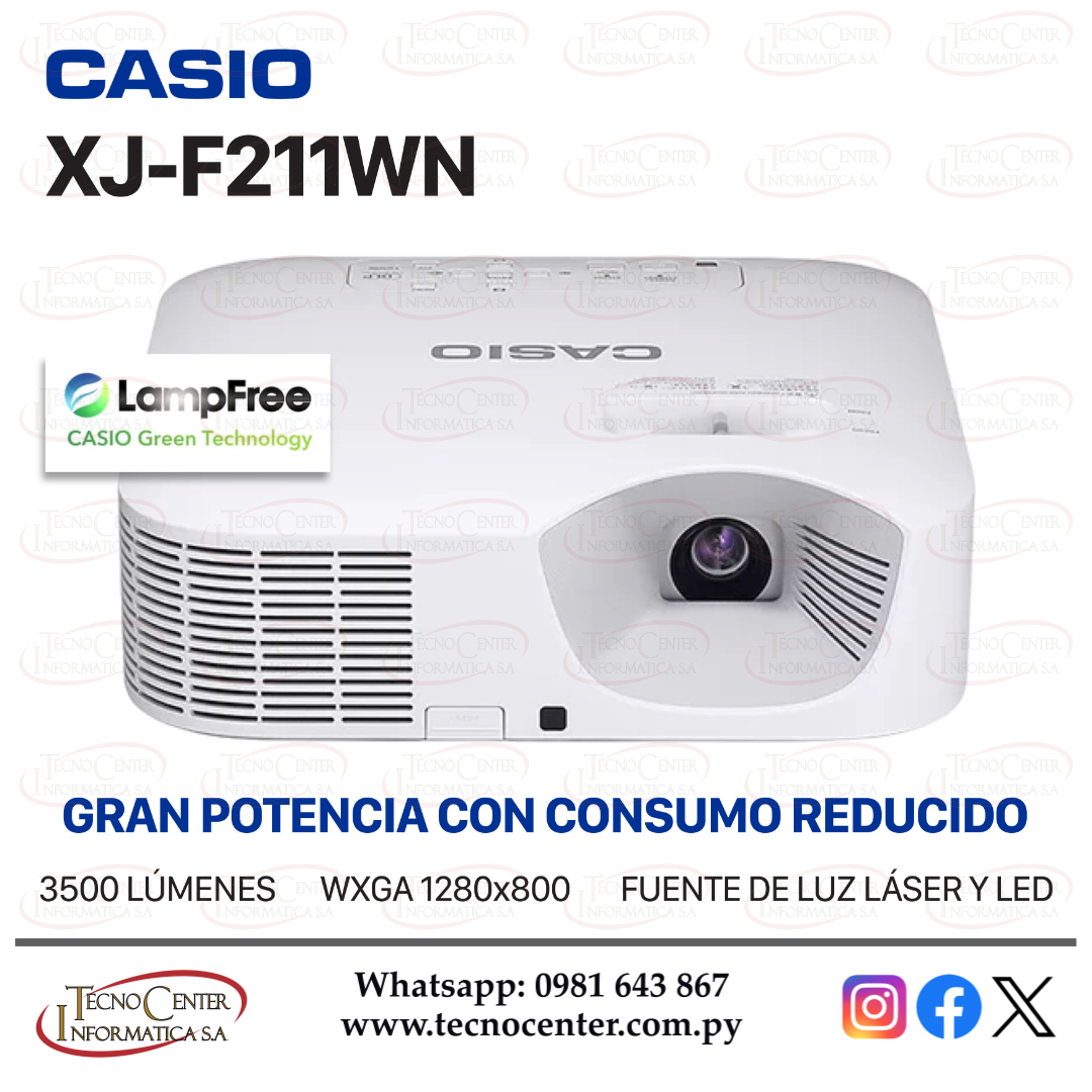 Proyector Casio XJ-F211WN 3500 Lúmenes